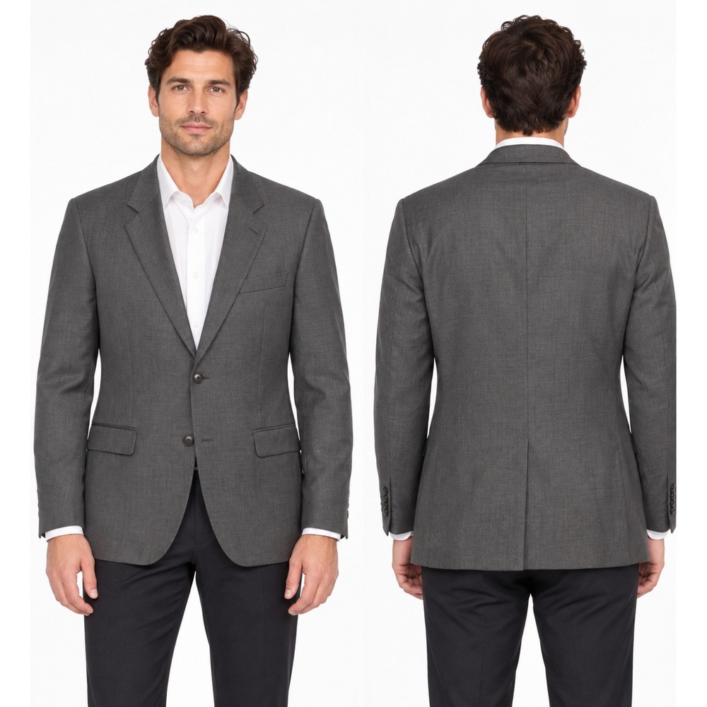 J. Victor Mens Charcoal Grey 100% Wool Blazer Sport Coat Made in Canada Size 50